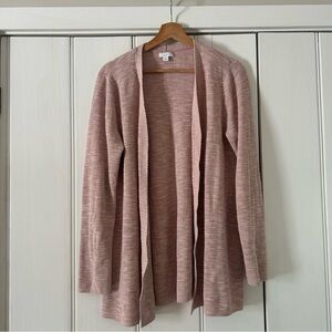 J. Jill Soft Pink Open-Front Cardigan